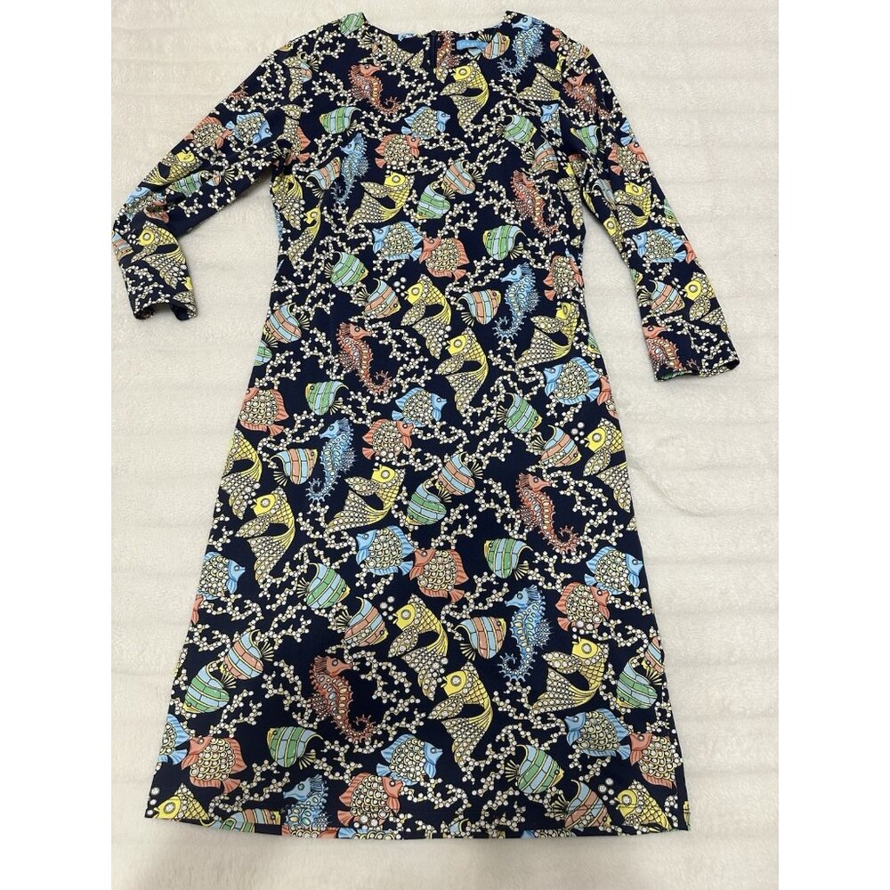 J McLaughlin Dress Small Sea Horse And Fish Fun Work